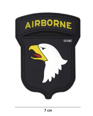 Patch 3D PVC Airborne 101st black #17023