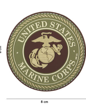 Patch 3D PVC United States Marine Corps brown #18071