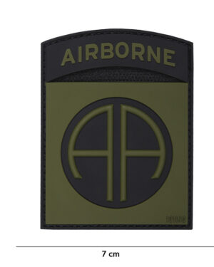 Patch 3D PVC Airborne 82nd green #17020