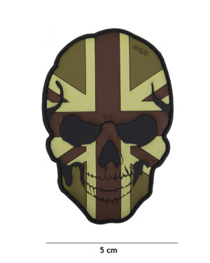 Patch 3D PVC skull United Kingdom camo #16042