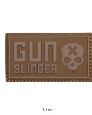 Patch 3D PVC Gun slinger skull coyote #17025