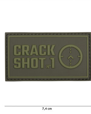 Patch 3D PVC Crack shot green #17032