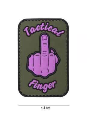 Patch 3D PVC Tactical finger pink #19045