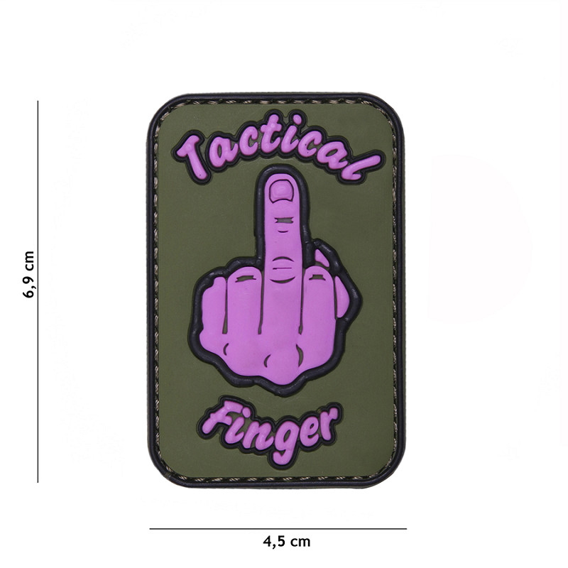 Patch 3D PVC Tactical finger pink #19045