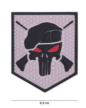 Patch 3D PVC Commando Punisher grey #12062