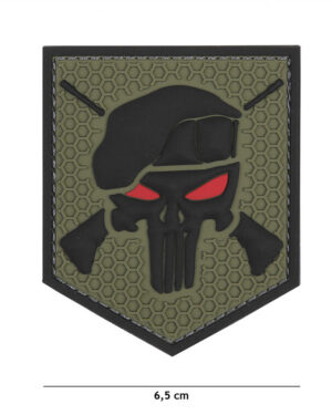 Patch 3D PVC Commando Punisher green #9012