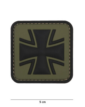 Patch 3D PVC German cross green #11109