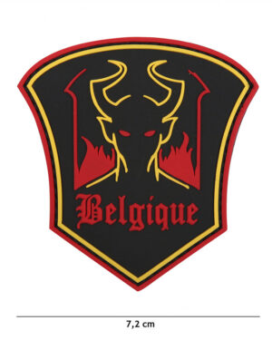 Patch 3D PVC Belgique devil black #20072