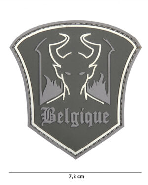 Patch 3D PVC Belgique devil grey #20074