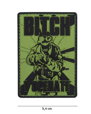 Patch 3D PVC Bitch green #9038