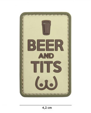 Patch 3D PVC Beer and Tits coyote #11118