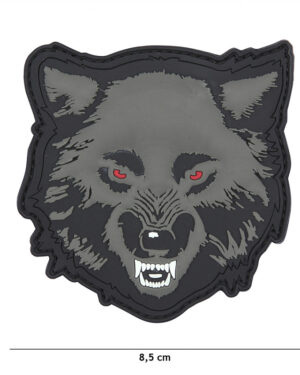 Patch 3D PVC Wolf grey #11138
