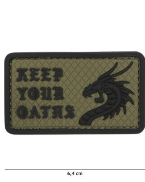 Patch 3D PVC Keep Your Oaths green #12051
