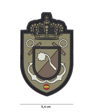 Patch 3D PVC Spanish crown shield black/green #12086