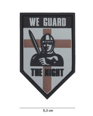 Patch 3D PVC We guard the night grey #13077