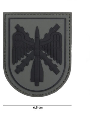 Patch 3D PVC Spanish shield grey #13085