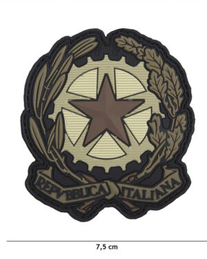 Patch 3D PVC Italian Star brown #13096