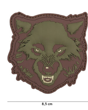 Patch 3D PVC Wolf green #9054