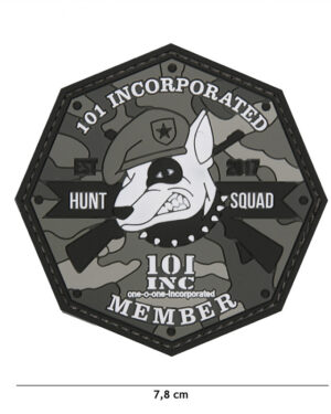 Patch 3D PVC 101 INC Hunt Squad grey #1095