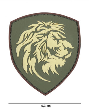 Patch 3D PVC Dutch lion green #1097