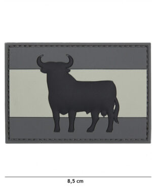Patch 3D PVC Spanish bull grey #2073