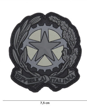Patch 3D PVC Italian Star grey #1109