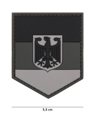 Patch 3D PVC German shield grey #2070