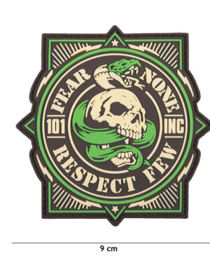 Patch 3D PVC 101 INC Fear None brown #4104