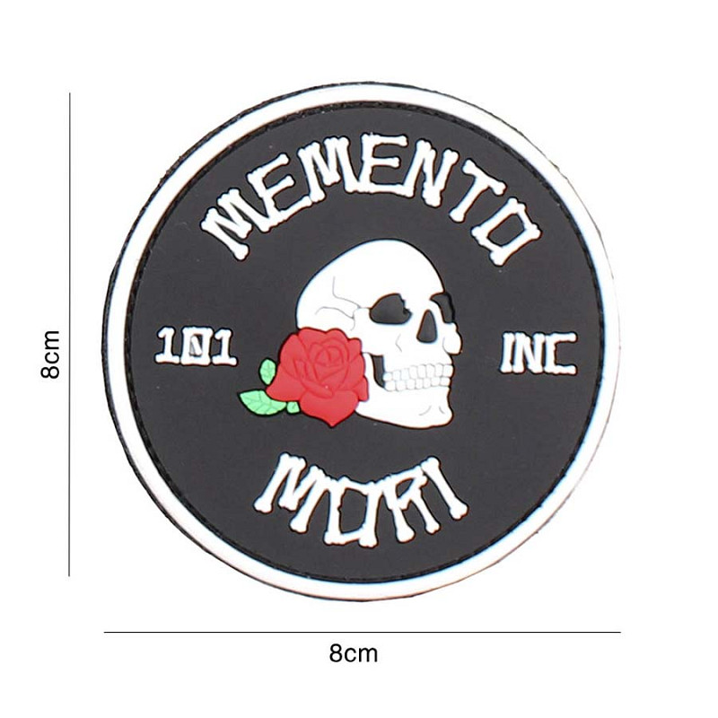 Patch 3D PVC Memento Mori 101 INC (round) black #3102
