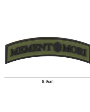 Patch 3D PVC Memento Mori (tab) groen #4097