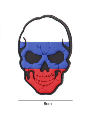 Patch 3D PVC skull Russia cracked #4142
