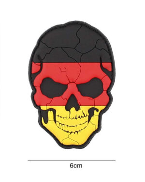 Patch 3D PVC skull Germany cracked #4143