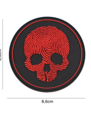 Patch 3D PVC fingerprint red #5119