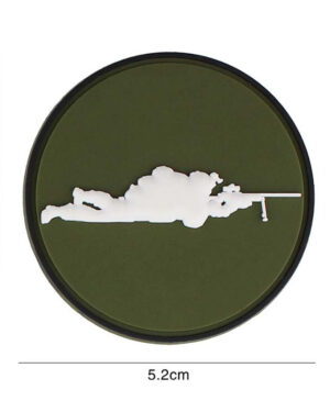 Patch 3D PVC Sniper green round #5128