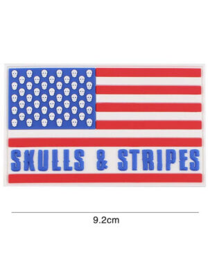 Patch 3D PVC Skulls & stripes 50 skulls #5132