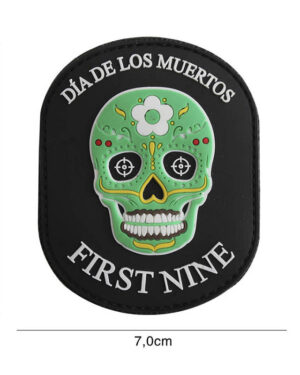 Patch 3D PVC First nine oval green #6123