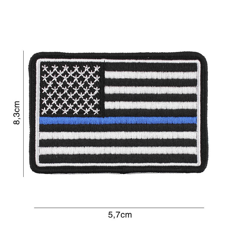 Patch Embroidery USA Blue Thin Line #2039