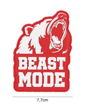 Patch 3D PVC Beast mode red #9107