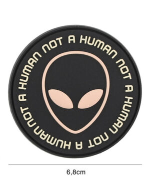 Patch 3D PVC Not human black/pink #9121