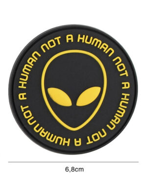 Patch 3D PVC Not human black/yellow #9070
