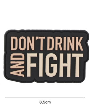 Patch 3D PVC Don't drink black #2055