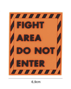 Patch 3D PVC Fight Area do not enter orange #2128
