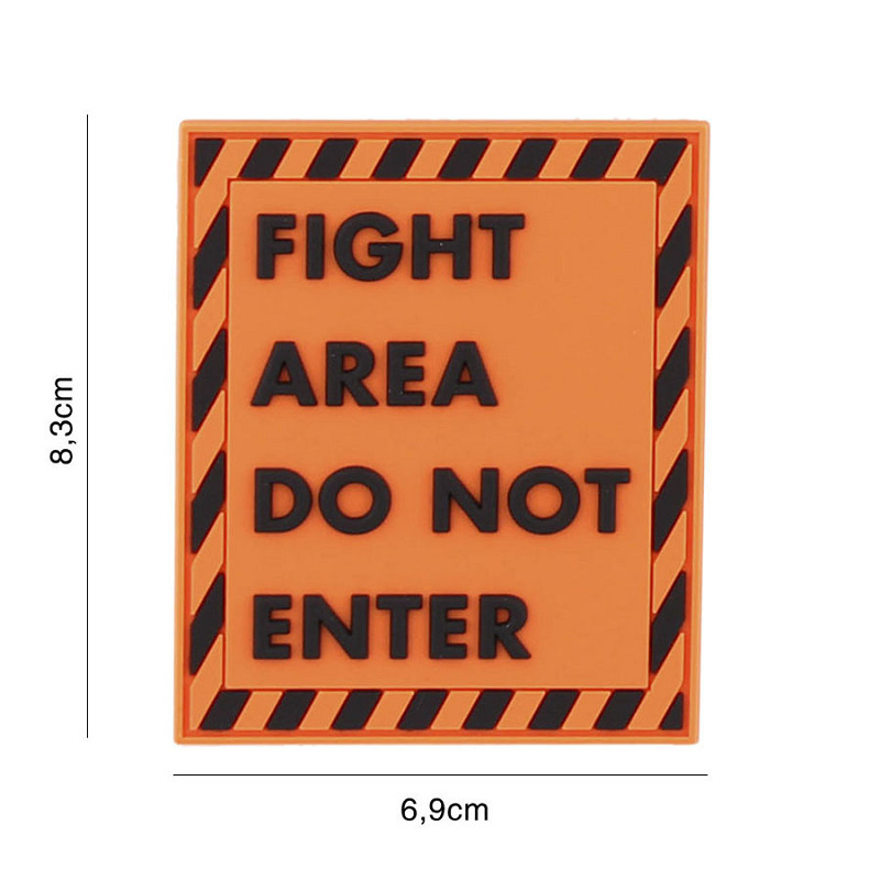 Patch 3D PVC Fight Area do not enter orange #2128