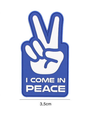 Patch 3D PVC I come in peace blue #8125