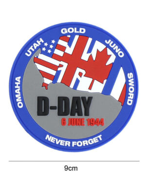 Patch 3D PVC D-Day Never forget blue #7085