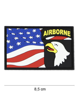 Patch 3D PVC 101st Airborne flag #7087