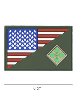 Patch 3D PVC 4th Infantry half flag #19064