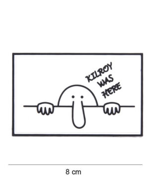 Patch 3D PVC Kilroy was here white #8072