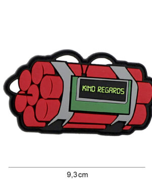Patch 3D PVC Kind regards red #8100