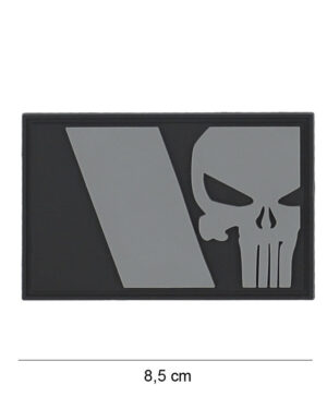 Patch 3D PVC Punisher French flag grey #8085